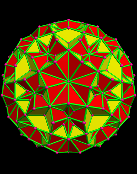 Stellated Polyhedron Featuring Self-Intersecting Regular Decagons