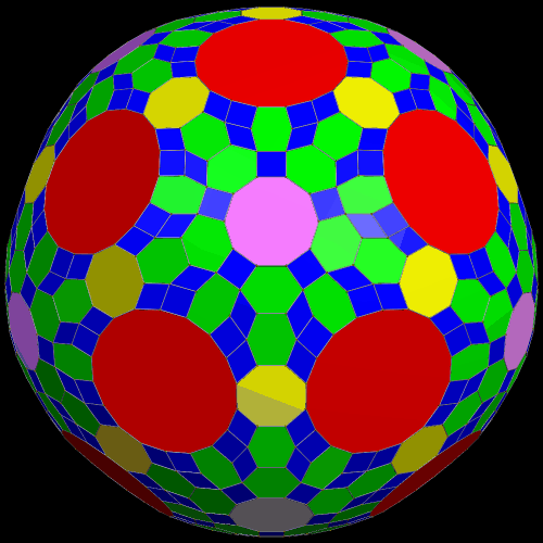 Zonohedrified Trunc Dodeca featuring octadecagons.gif